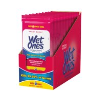 (Pack of 10) Wet Ones Antibacterial Hand Wipes Travel Pack, Fresh Scent, 20 Ct