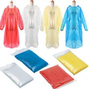 Outtop 10x Disposable Adult Emergency Waterproof Rain Coat Poncho Hiking Camping Hood