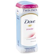 Dove Powder Antiperspirant Deodorant, 2.6 oz, Twin Pack