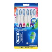 Oral-B Indicator Contour Clean Toothbrushes, Soft, 6 Count