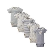 Gerber Organic Cotton Short Sleeve Onesies Bodysuits, 5pk (Baby Boys or Baby Girls, Unisex)