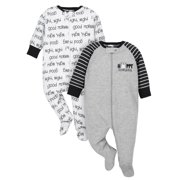 Gerber Baby Boy Zip Up Sleep 'N Play Pajamas, 2-Pack