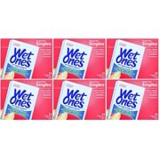 Antibacterial Hand Wipes Fresh Scent Wet Ones singles Pack Of 24 (6 Pack)