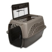 Petmate Metallic Pearl Tan/Coffee Ground Plastic 2 Door Top Load Kennel, Upto 15 lb