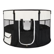 HOBBYZOO 40" Circular Pet Soft Tent Playpen Dog Cat Crate Pen 600D Oxford Black