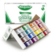 256 Crayola Non-Washable Classpack Markers, Broad Point, 16 Classic Colors, Pack Of 256