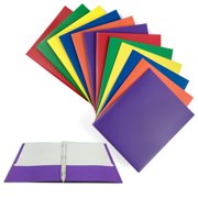 8 X Portfolio 2 Pockets Binder Document Folder Organizer 3 Prong Assorted Colors