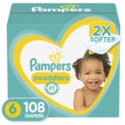 Pampers Swaddlers Soft and Absorbent Diapers, Size 6, 108 Ct