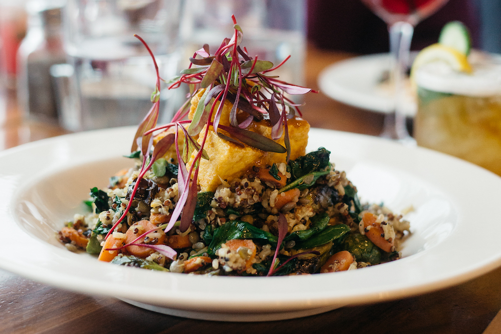 Flora Grain Bowl with tamari & crispy tofu