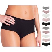 Emprella Women's Boyshort Panties (10-Pack) Comfort Ultra-Soft Cotton Underwear