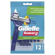 Gillette Sensor2 Pivoting Head Mens Disposable Razors, 12 ct