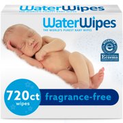 WaterWipes Sensitive Baby Wipes, Unscented, 720 Count (12 Packs of 60)