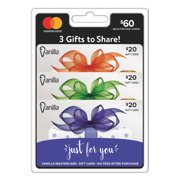 Vanilla Mastercard $60 Multi-pack: Sheer Box Gift Card