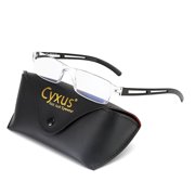 Cyxus Blue Light Blocking Rimless Reading Glasses Anti Eyestrain Lightweight Reading Glasses Men Women 2.5