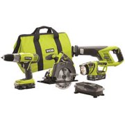 Ryobi 18-Volt Super Tool Combo Kit, 4-Piece