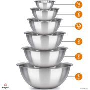 Set of 6 stainless Steel Mixing Bowls
