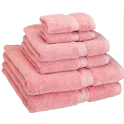 SPRINGFIELD LINEN 6 Pieces Set Towel Pink 2 BATH TOWEL, 2 HAND TOWEL AND 2 WASHCLOTHS