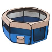 Soft Sided Pop-up Pet Playpen, Blue, Medium, 21"H