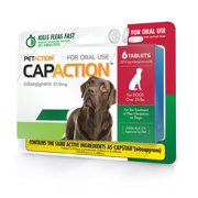 CapAction Fast Acting Flea Treatment for Large Dogs, 6 Tablets