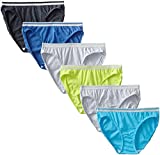 Fruit of the Loom Women's 6 Pack Heather Bikini Panties, Assorted, 7