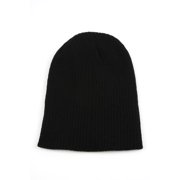 Unisex Solid Color Winter Knit Beanie Skull Cap 360HB(Black)