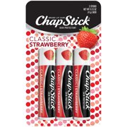 ChapStick Classic Lip Balm, Strawberry, 3 Count