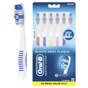 Oral-B Healthy Clean and Gentle Toothbrush, Medium, 6 ct