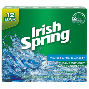 Irish Spring Moisture Blast, Moisturizing Bar Soap, 3.7 Ounce, 12 Bar Pack