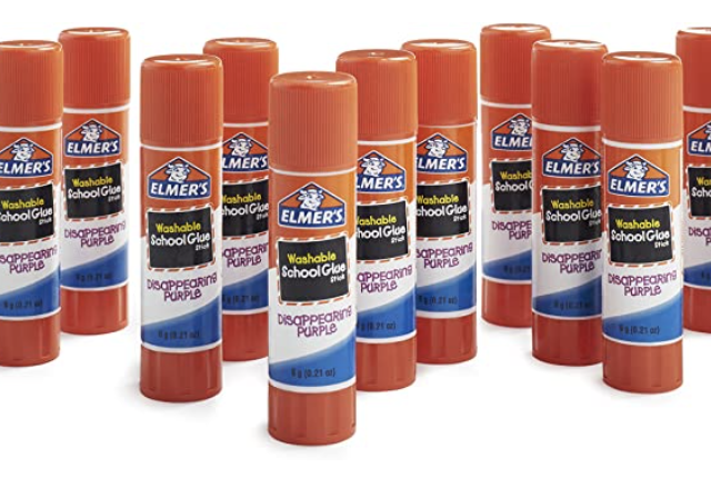 12 School Glue Sticks, Washable, 0.21