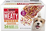 Purina Moist & Meaty Dog Food, Burger With Cheddar Cheese Flavor, 144-Ounce Box, Pack of 1