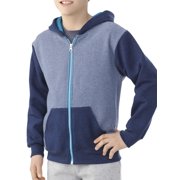 Boys' Explorer Fleece Super Soft Zip Hoodie with Contrast Sleeves