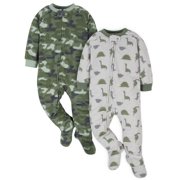Gerber Baby Boys Fleece Pajamas, 2-Pack
