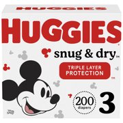Huggies Snug & Dry Baby Diapers, Size 3, 200 Ct