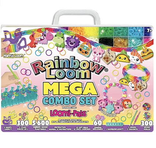 Rainbow Loom Mega Combo con dijes Loomi-Pals