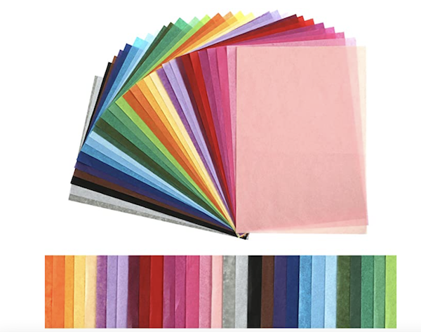 Kesote 300 Tissue Paper 30 Colors Paper for Making Decorative Crafts (29 x 20 cm)