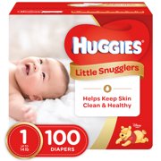 HUGGIES Little Snugglers Diapers, Size 1, 100 Count