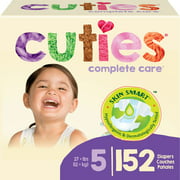 Cuties Complete Care Soft Hypoallergenic Diapers - Size 5, 152 Count