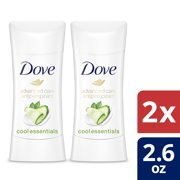 Dove Advanced Care Antiperspirant Cool Essentials For 48 Hour Protection And Soft And Comfortable Underarms, Deodorant Stick for Women 2.6 oz, 2 Count