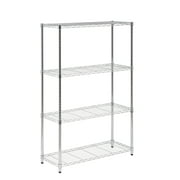 Honey Can Do 4-Tier Heavy-Duty Adjustable Shelving Unit With 250-Lb Weight Capacity, Chrome, Basement/Garage