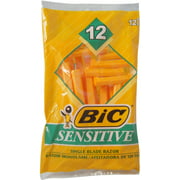 2 Pack - BIC Sensitive Shaver Disposable Razor 12 ea