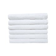 Linteum Textile White Luxury Bath Towels, Highly Absorbent Shower Towel 100% Cotton 6-Pack
