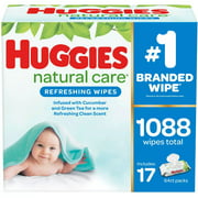 Huggies Natural Care Baby Wipe Refill, Refreshing Clean (1,088 Ct)