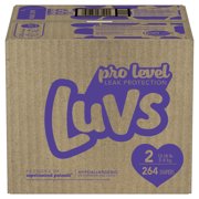 Luvs Pro Level Leak Protection Diapers, Size 2, 264 Count