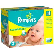 Pampers Swaddlers Diapers, Size 2, 148 Diapers