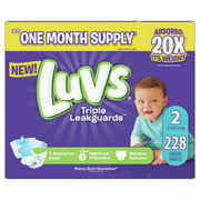 Luvs Triple Leakguards Diapers Size 2 228 Count