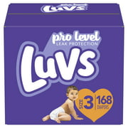 Luvs Pro Level Leak Protection Diapers, Size 3, 168 Count
