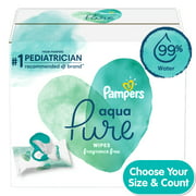 Pampers Aqua Pure Natural Sensitive Baby Wipes, 8X Pop-Top, 448 Ct
