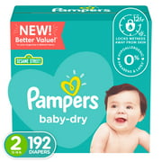 Pampers Baby Dry Extra Protection Diapers, Size 2, 192 Count