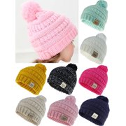 1-8Y Baby Infant Toddler Kid Winter Warm Knitted Pompom Hat Knitted Outdoor Cap