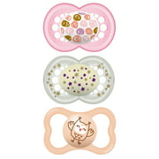 MAM Variety Pack Pacifier, 6+ months, Girl, 3 Pack